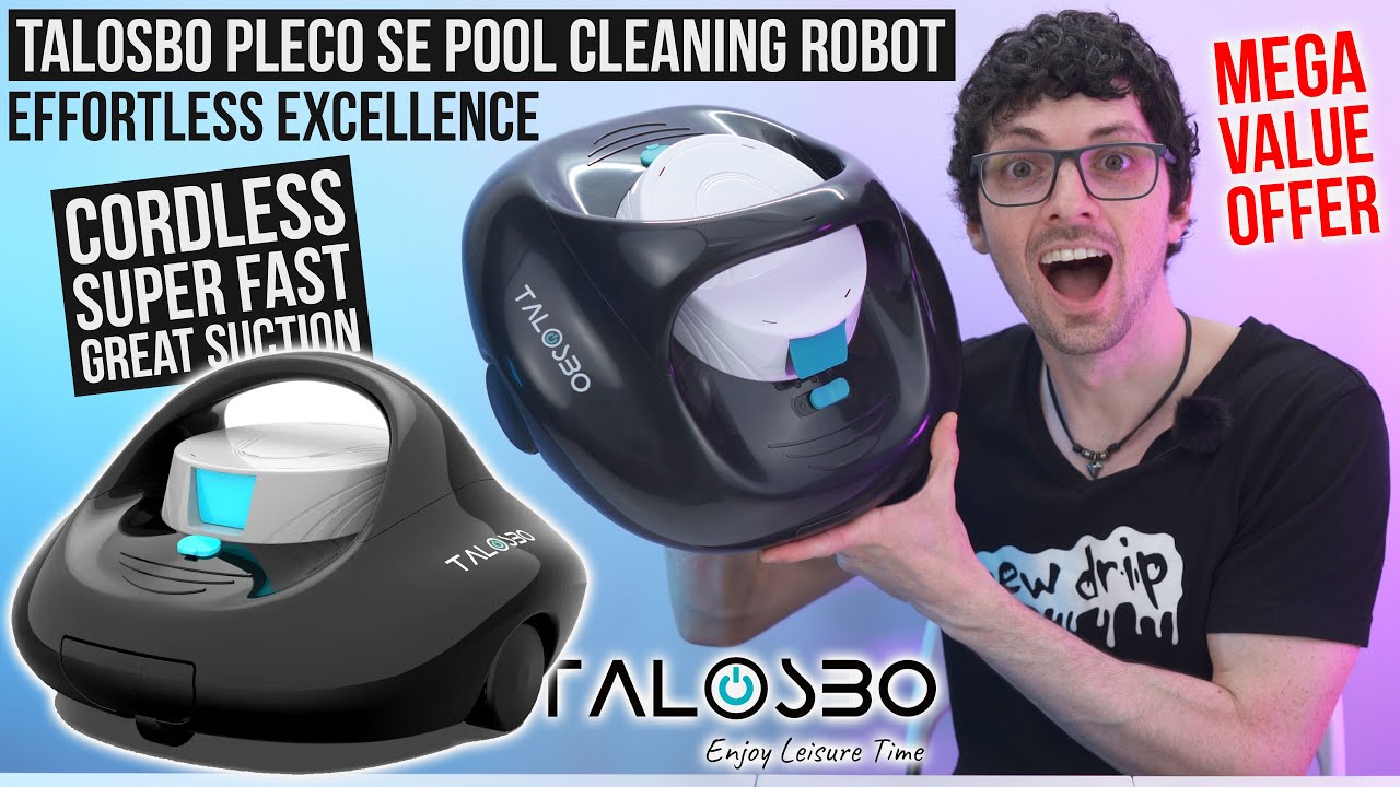 Talosbo Pleco Se Pool Cleaning Robot Review & Test - 2025's Best Value Floor Cleaner! (Super Fast)
