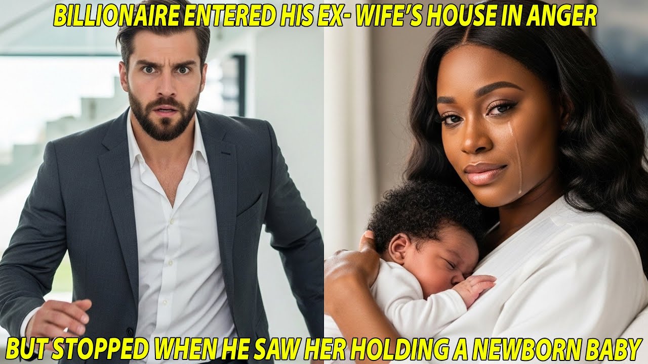 BILLIONAIRE ENTERED HIS EX- WIFE’S HOUSE IN ANGER—BUT STOPPED WHEN HE SAW HER HOLDING A NEWBORN BABY