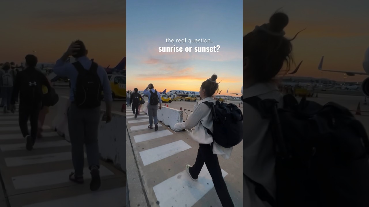 which one are u?🌞 #travel #sunset #sunrise #travelvlog #aeroplane #airport #travelling #new #viral