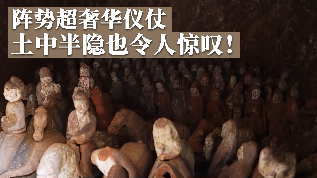 庞氏家族墓最大墓地开始发掘 陶俑仪仗声势浩大 浮土半隐数量仍令人惊叹！墓主人会是庞卿恽吗？ 《探索&middot;发现》唐代庞氏贵族墓葬发掘纪实（4）丨 中华国宝