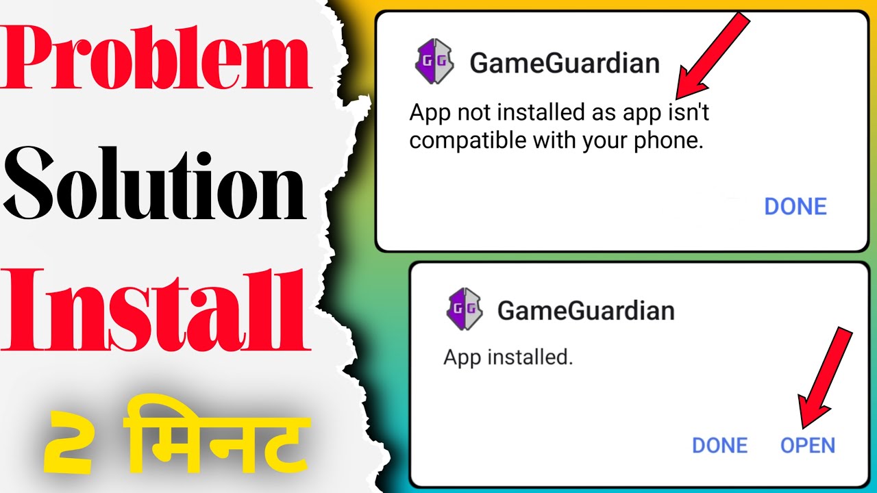 Gameguardian Install Problem/ Gameguardian App not installed as app isn't compatible with your phone