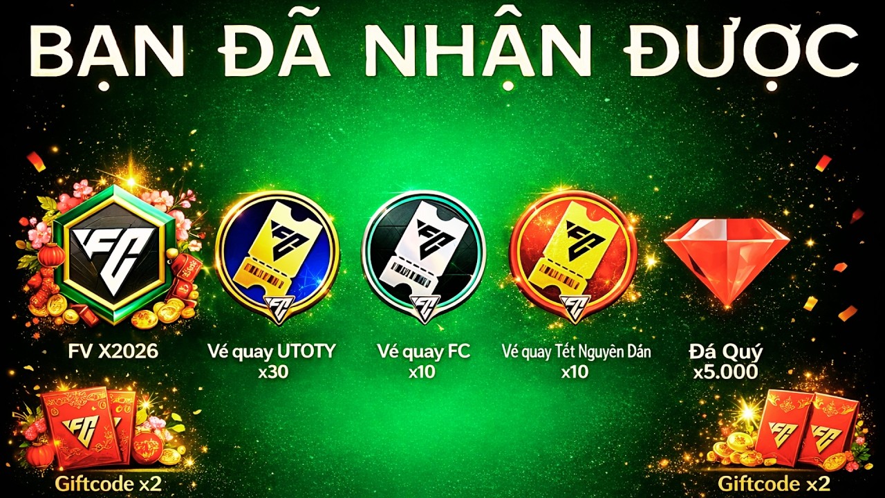 2 Giftcode HẾT TẾT Cực Vip - FC Mobile VN