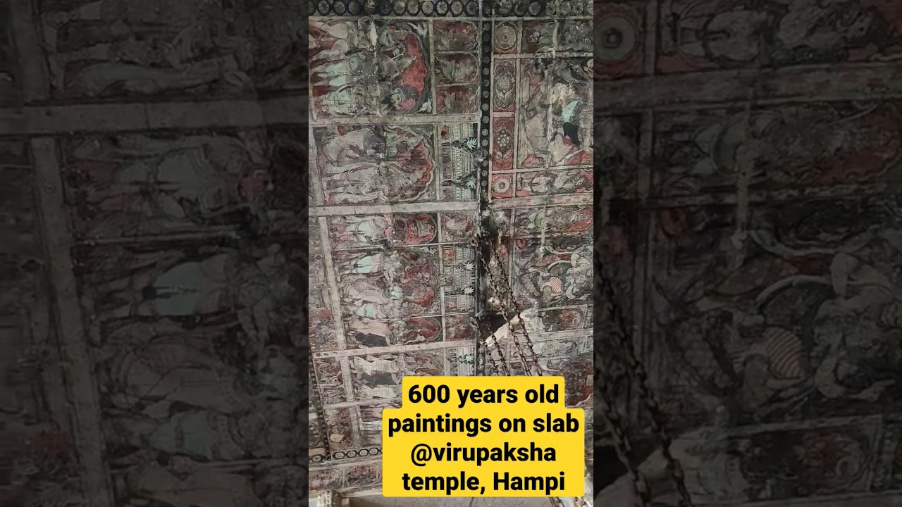 600 years old painting at Hampi #hampi #virupaksha #sanatandharma #mahakal #mahakalstatus #painting