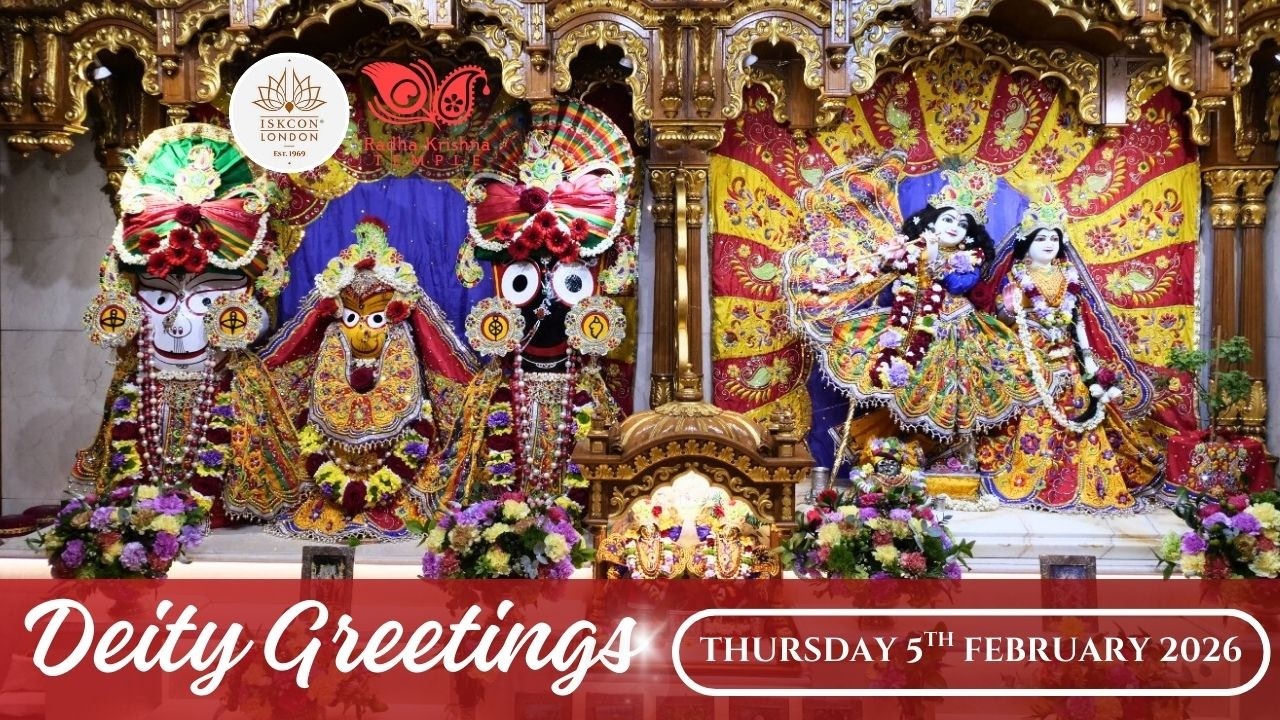 Deity Greetings | Guru Puja | SB 2.6.33 Class by HG Gaurahari Das - 05.02.2024