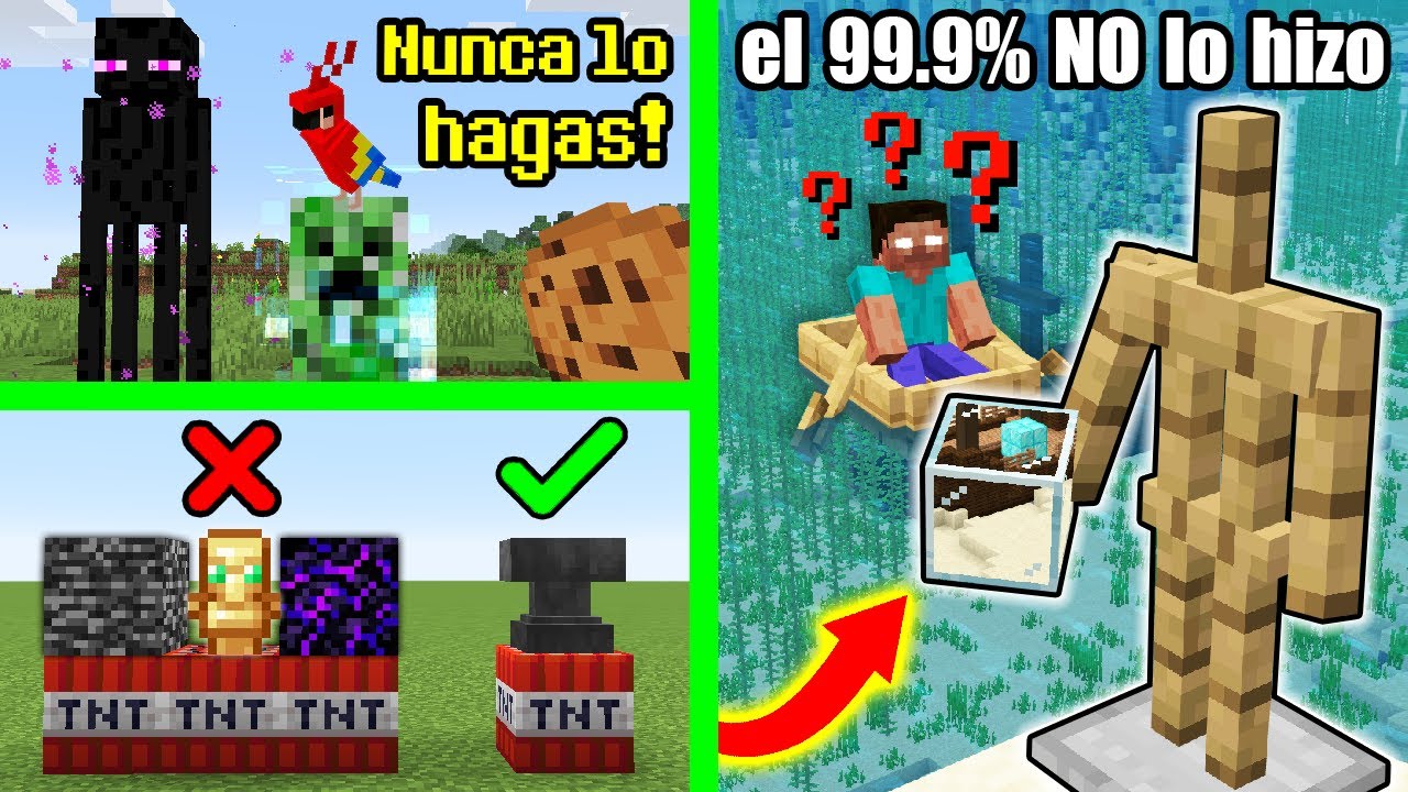 10 Cosas Increíbles que Puedes hacer en Minecraft y NO Sabías (PARTE 4)