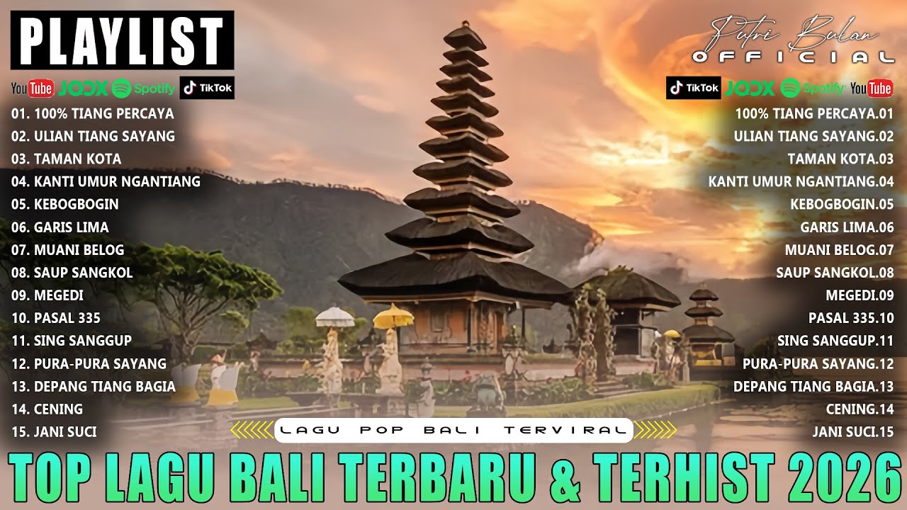 Lagu Bali Terbaru 2026 - Pop Album Bali Terbaik & Terhist | Enak Didengar || Putri Bulan Official