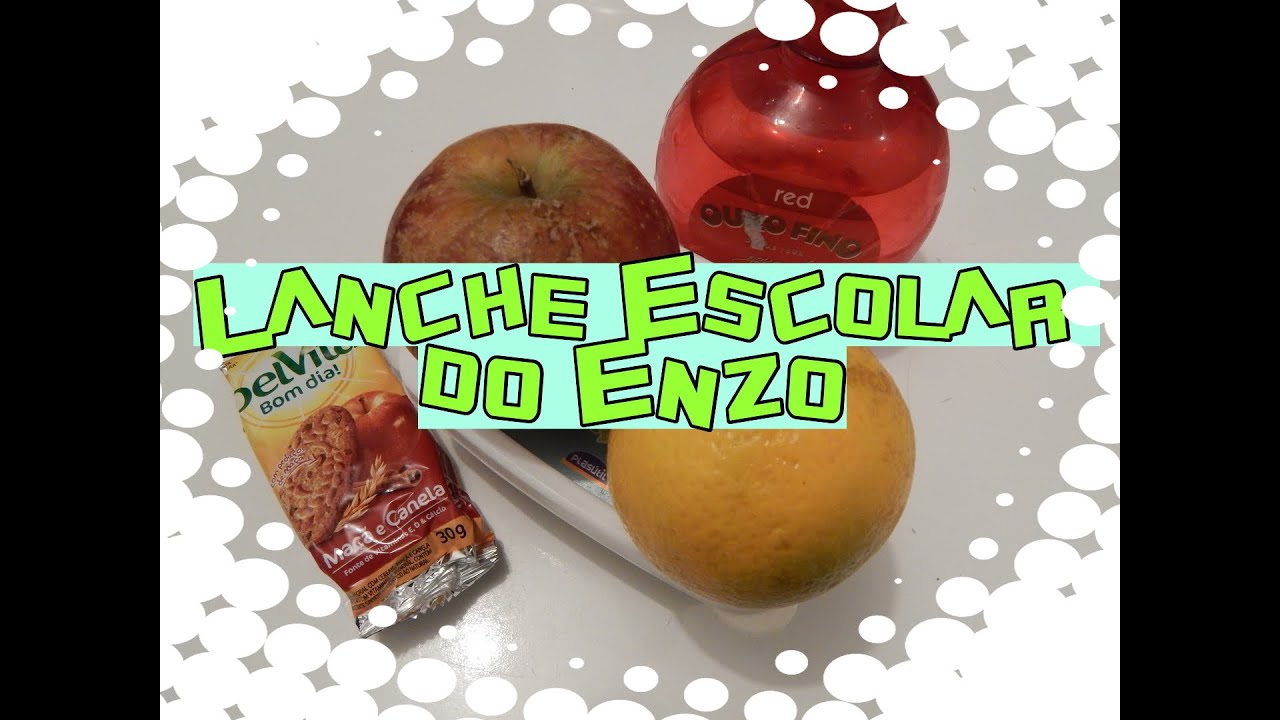 Organizando o lanche de segunda a sexta do Enzo