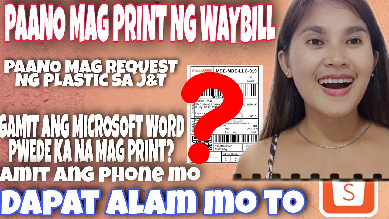 PAANO MAG PRINT NG WAYBILL SA SHOPEE|PAANO MAG REQUEST NG PLASTIC SA J&T|Shopee Philippines