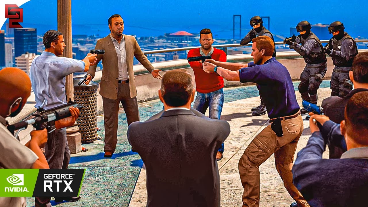 GTA V: 'The Wrap Up' Mission in 8K! Maxed-Out Gameplay Ultra Ray Tracing Graphics MOD