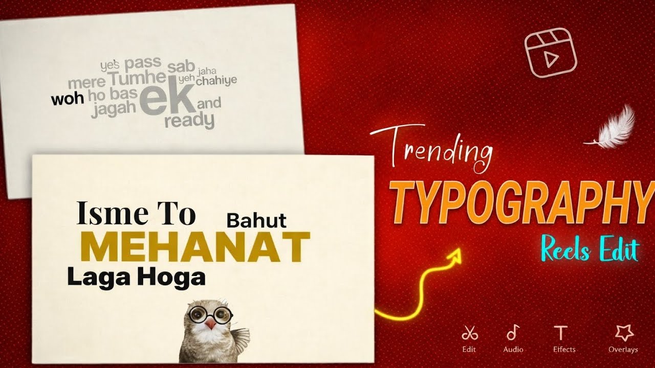 How Too Make Typography Reels🔥   Instagram Trending Typography Vedeo Edit Tutorial Edit Capcut...