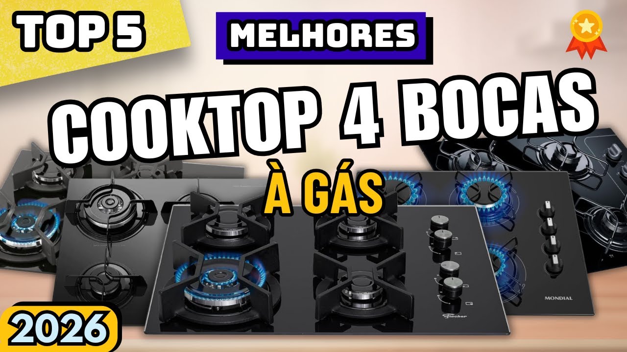 Qual MELHOR COOKTOP 4 BOCAS À GÁS 2025? TOP 5 Melhores Cooktops 4 Bocas 2025 | Custo Beneficio