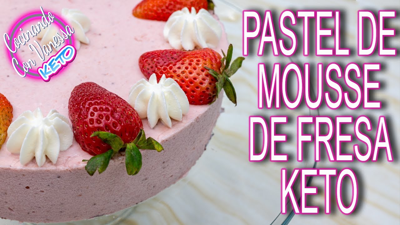 PASTEL O TARTA DE MOUSSE DE FRESA  SUPER DELICIOSO MUY FÁCIL DE PREPARAR PARA BAJAR DE PESO