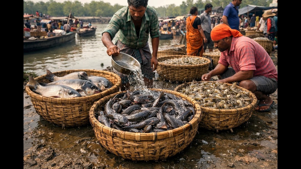 সুন্দরবনের সরবেরিয়া পাইকারি মাছ বাজার 🐟 | Sarbaia Wholesale Fish Market  | Fish Price Today 2026