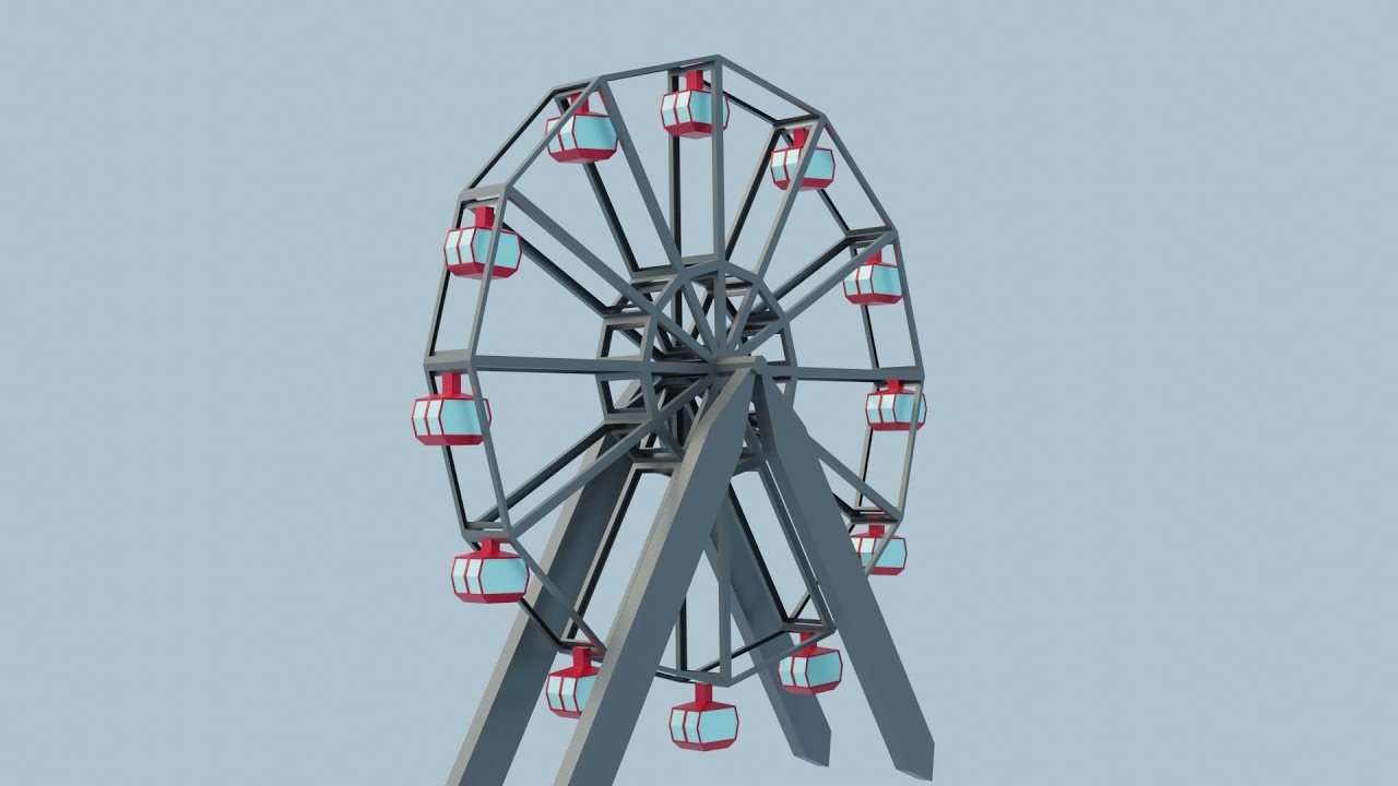 Ferris Wheel in Blender in 10 minutes - 018