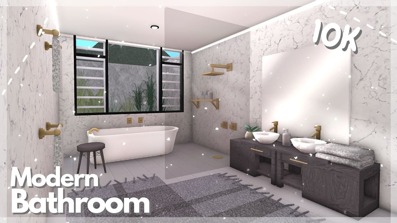 Modern Bathroom Speedbuild || BLOXBURG Roblox