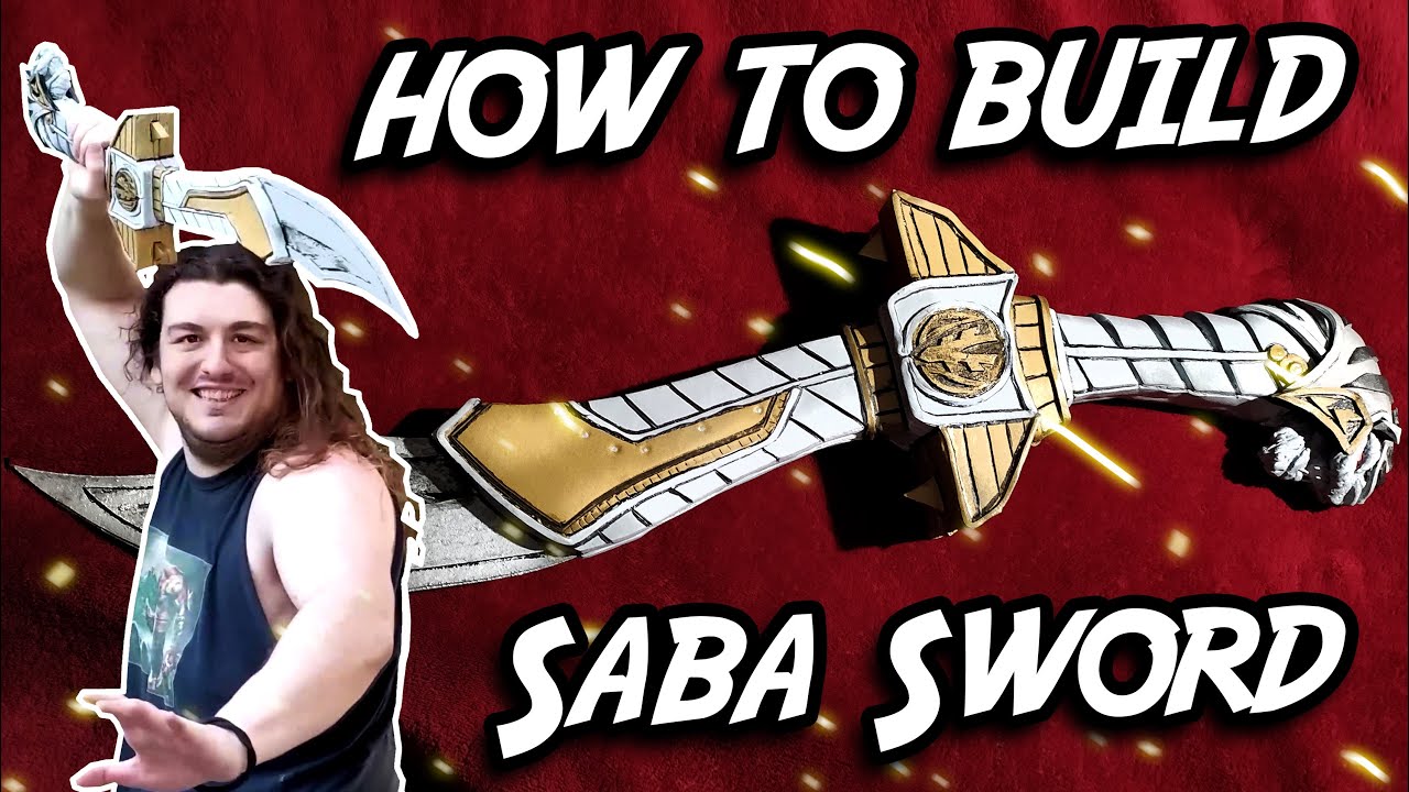 how to make Saba Sword Power Rangers Prop DIY / como construir a espada Saba Ranger Branco MMPR