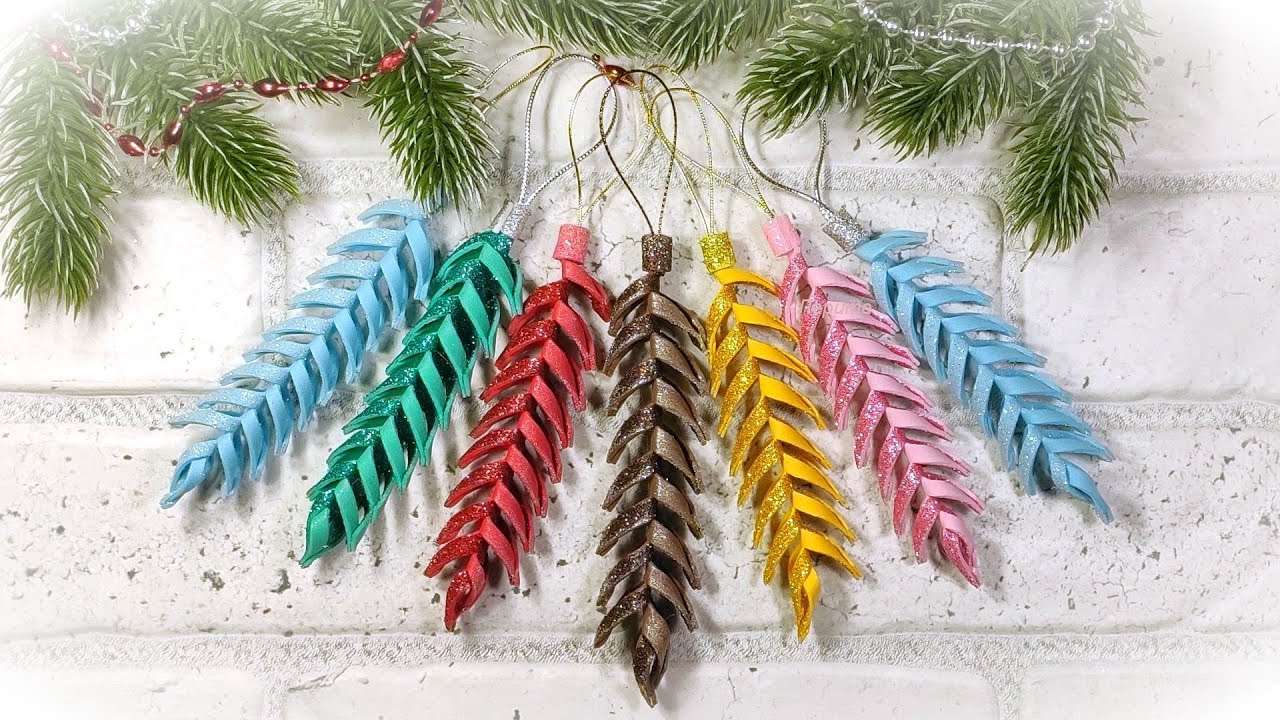 2 простые Идеи Новогодних игрушек из фоамирана, ЛЕГКО И БЫСТРО 🎄 2 diy christmas ornaments diycraft