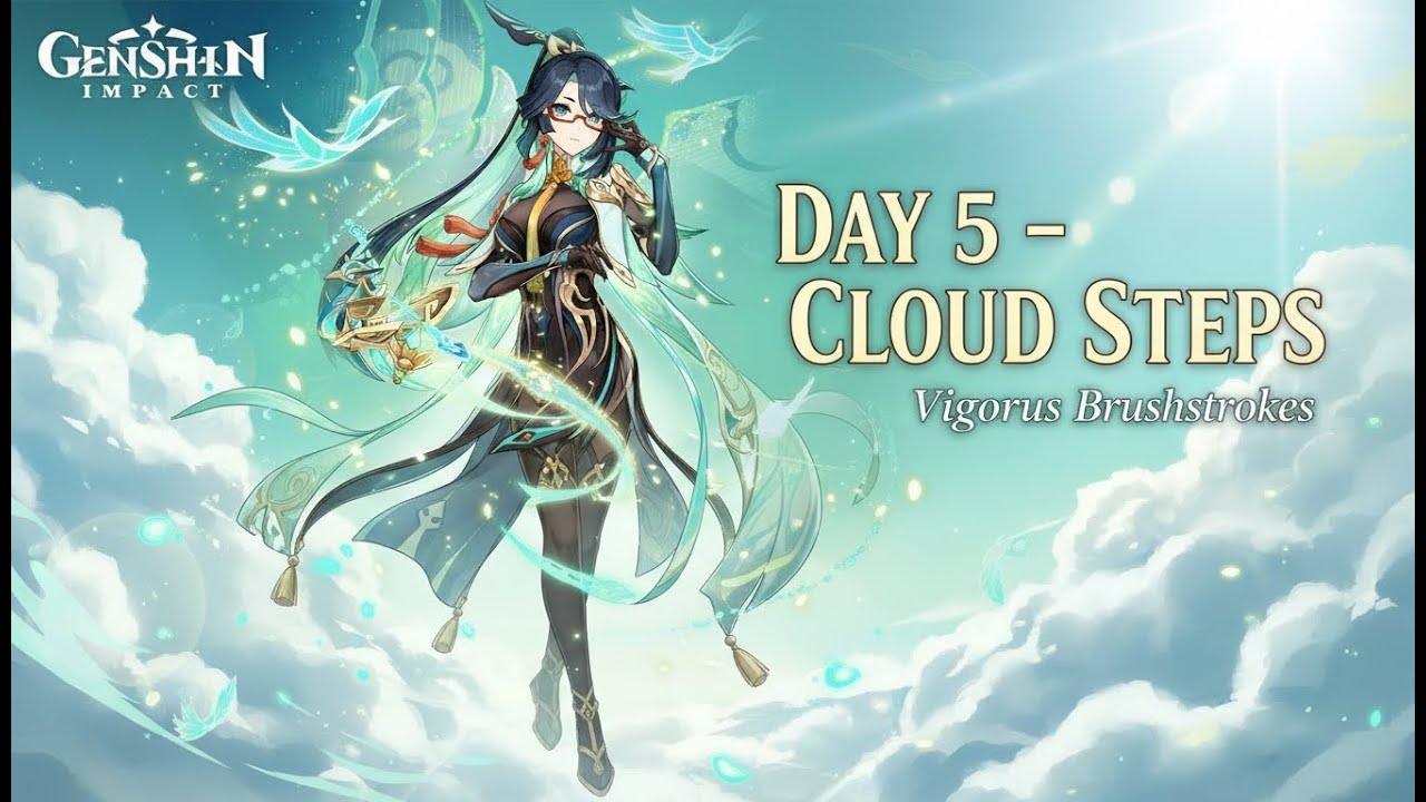 Vigorous Brushstrokes Day 5 Gameplay – Memory of Steps Upon the Clouds | Genshin Impact