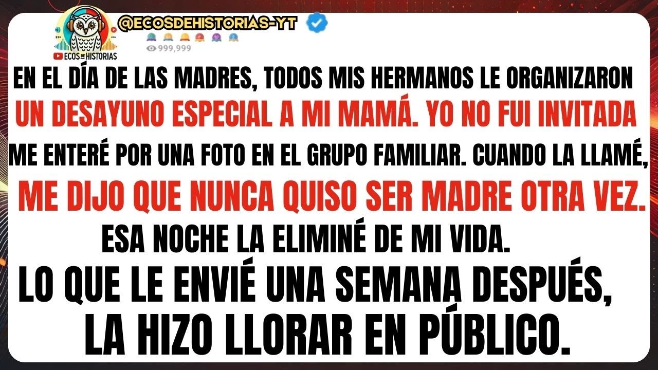 EN EL DÍA DE LAS MADRES, TODOS MIS HERMANOS LE ORGANIZARON UN DESAYUNO ESPECIAL A MI MAMÁ. YO NO