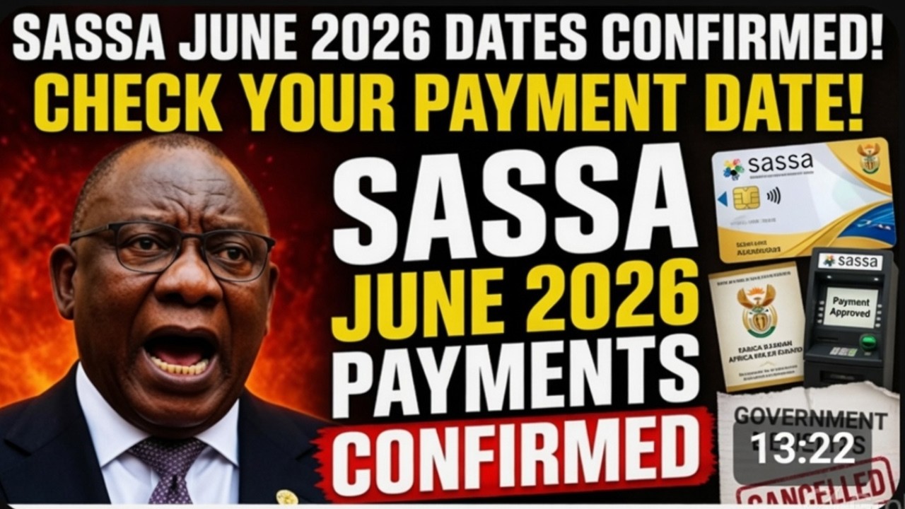 SASSA June 2026 Payment Dates CONFIRMED! ✅ Check When Your Grant Will Be Paid
