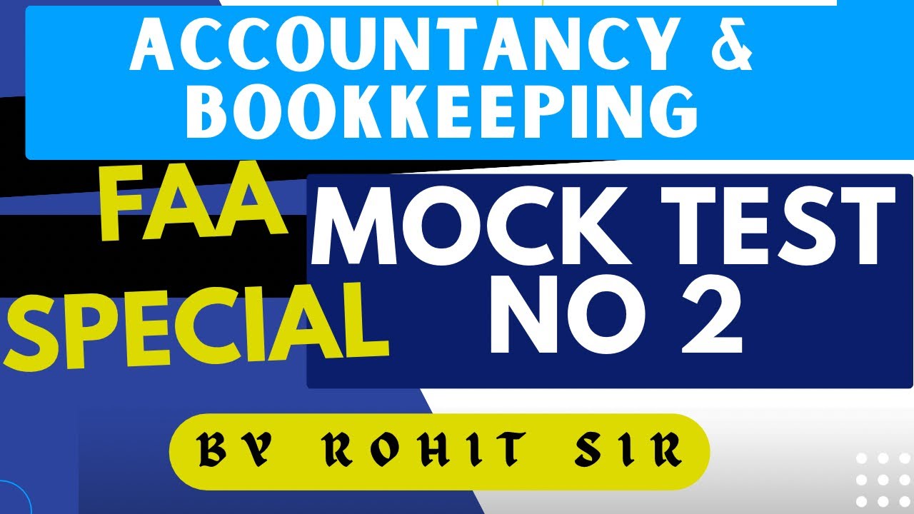 MOCK TEST NO 2 II MCQS OF ACCOUNTANCY & BOOKKEEPING II JKSSB FAA #faa2026 