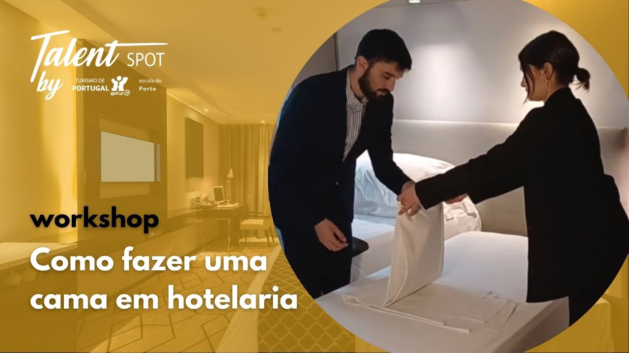 Como fazer uma cama em Hotelaria - Workshop - How to prepare a bed in an Hotel - EHTP 2023