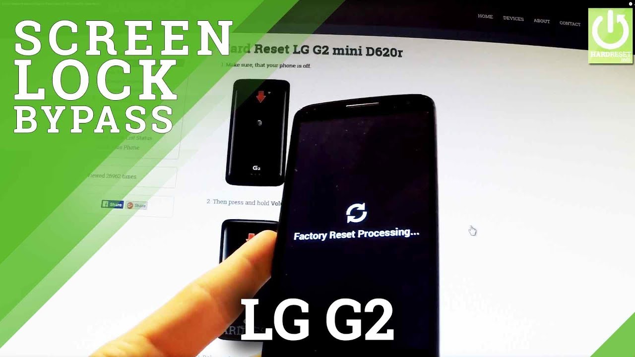 How to Delete All Data and Bypass Password in LG G2 mini D620r - Hard Reset