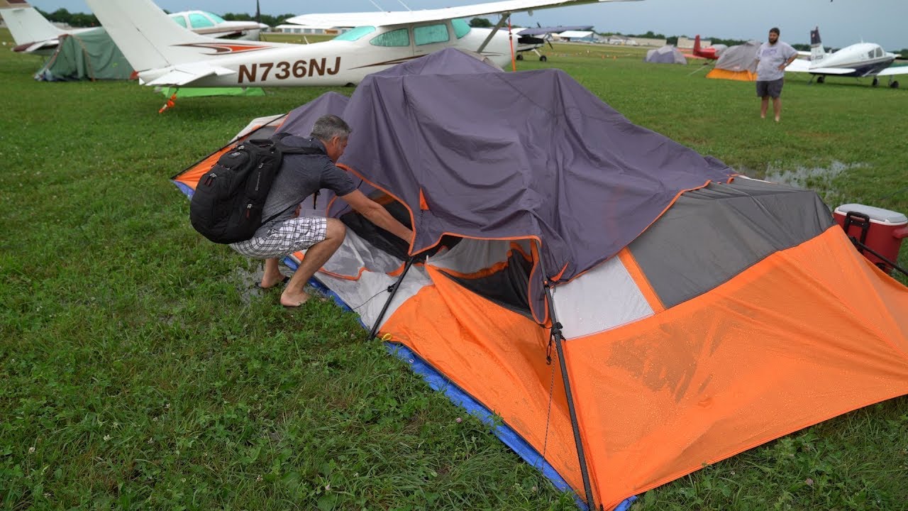 BATTLING MORE SEVERE THUNDERSTORMS AT EAA AIRVENTURE 2019 *RIP TENT* | Oshkosh 2019