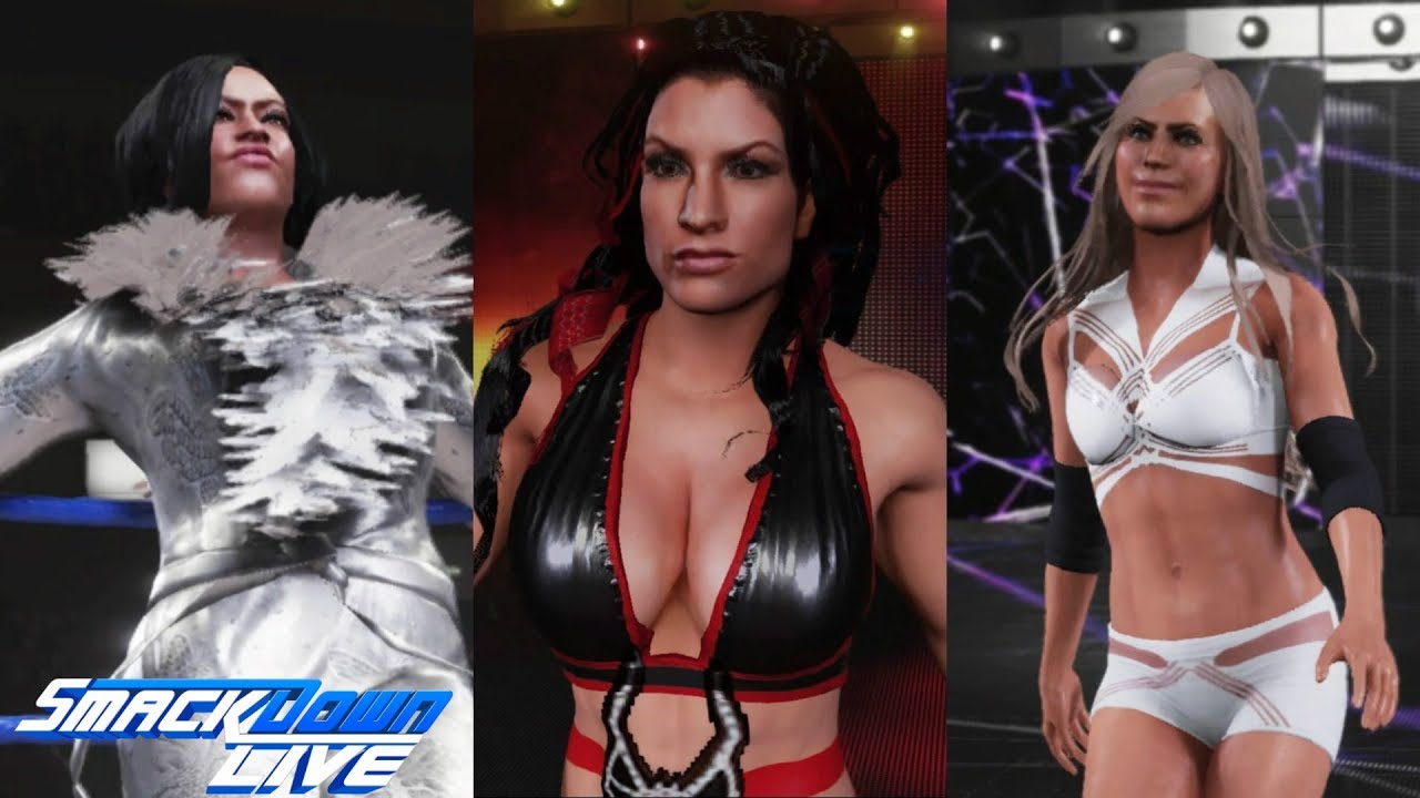 WWE 2K19 SMACKDOWN LIVE CANDICE MICHELLE,VICTORIA & TORRIE WILSON JOIN THE 24/7 TITLE MATCH