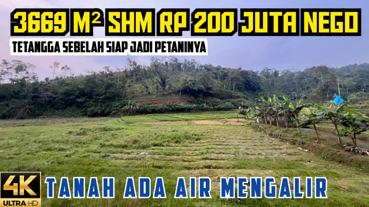 Jual Tanah Murah Ada Air Mengalir Udara Sejuk Harga Rp 200 juta 3669 m2 SHM Bojong Purwakarta