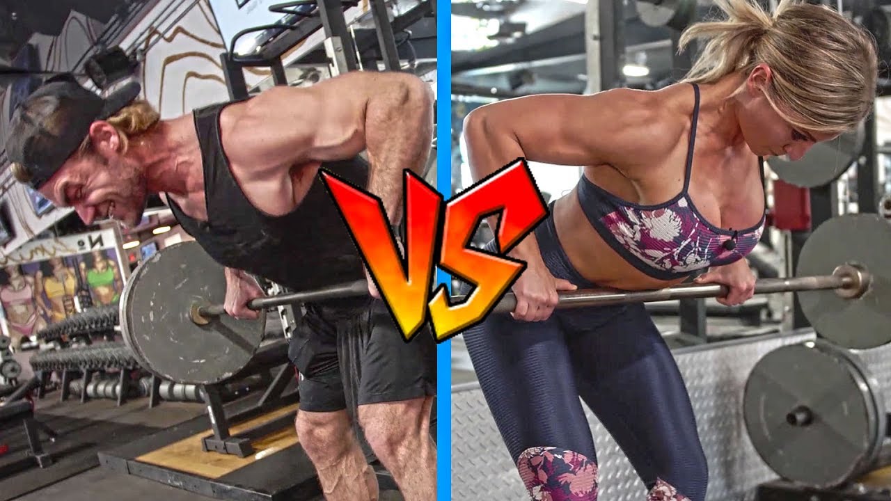 Can She Survive a Buff Dudes Back Workout? | Men vs Women Workouts