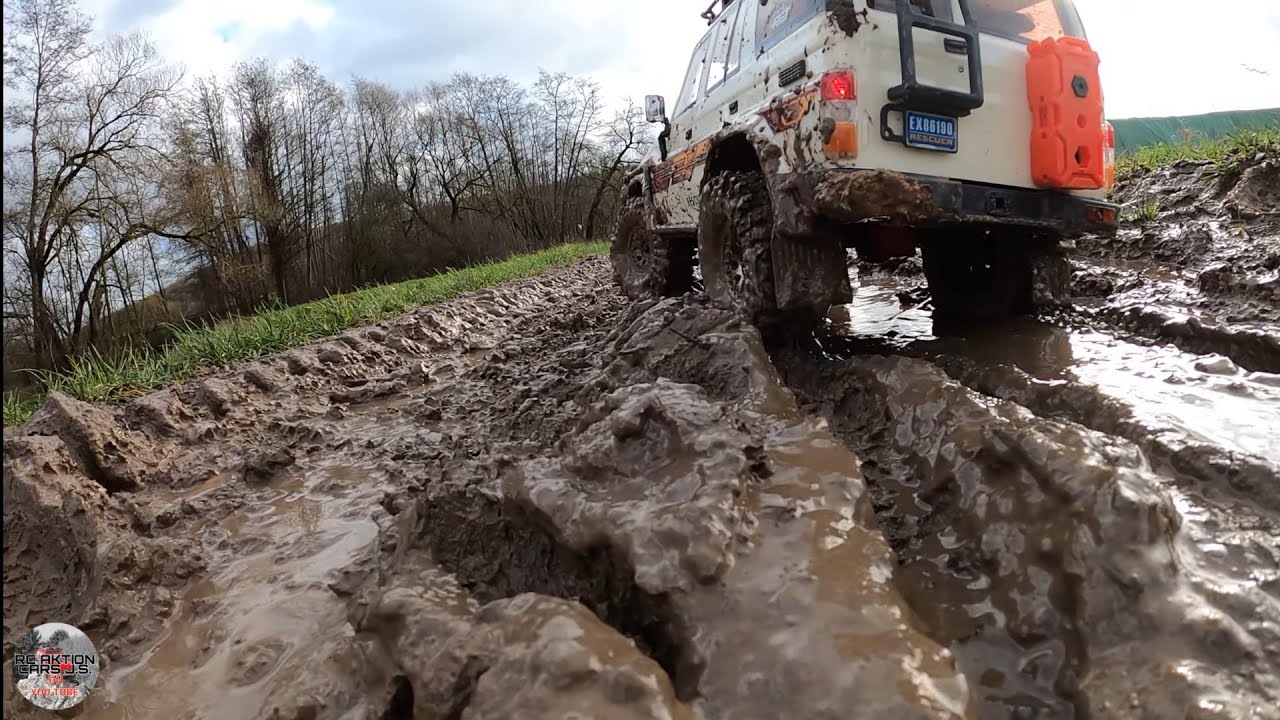 FESTGEFAHREN im MATSCH diffsperre zuschalten Toyota Land Cruiser MUDDING 4x4 rc crawler scale