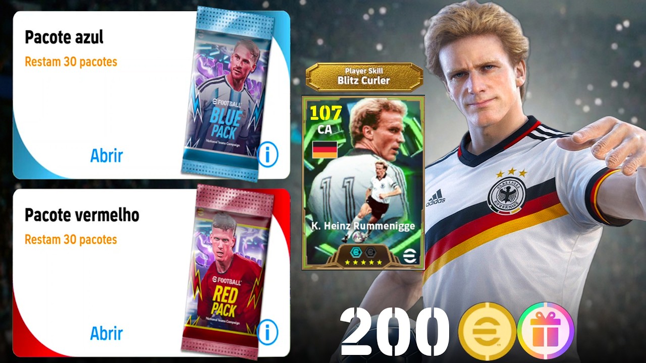 Rummenigge 107 Blitz Curler e Dois Show Time Grátis no eFootball 26 Mobile