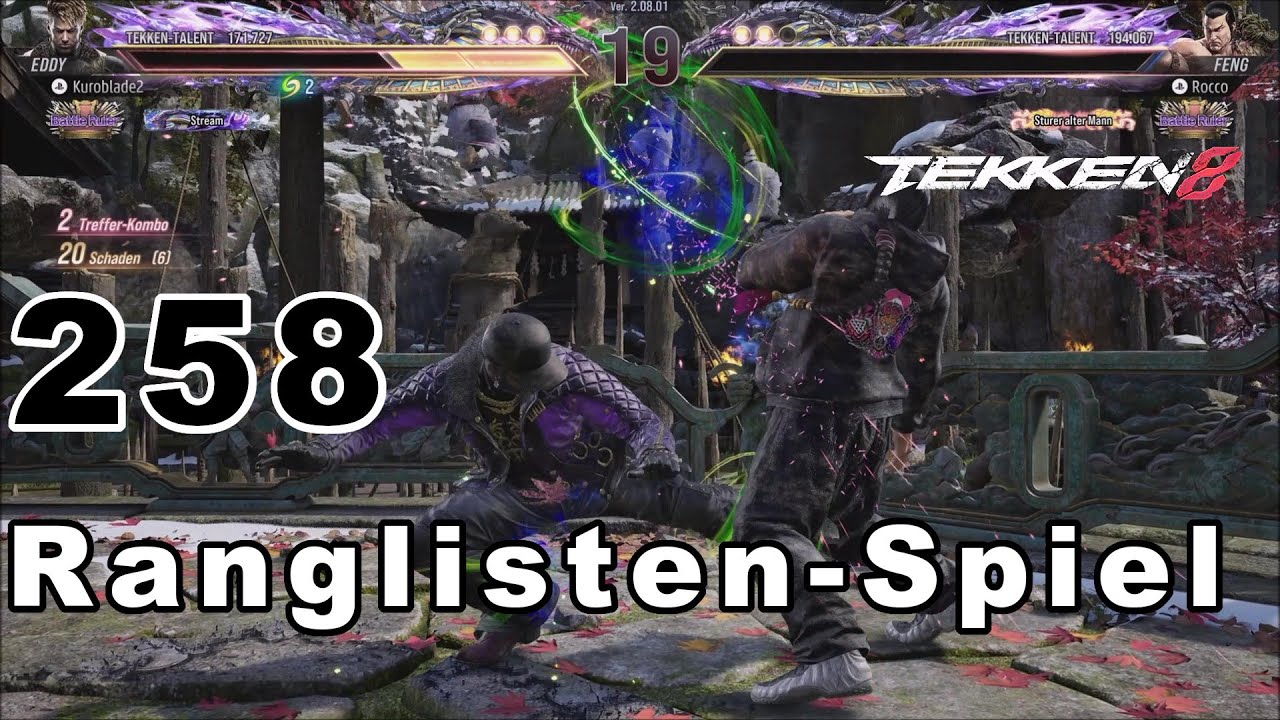 Tekken 8 Ranglisten Spiel  258 Kuroblade2 Eddy   gegen Rocco Feng