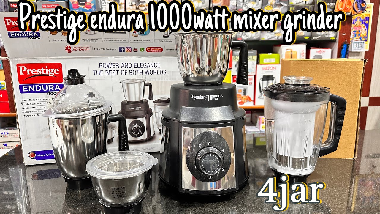 Prestige Endura 1000W Mixer Grinder Review | Prestige 1000Watt 4Jar Mixer Grinder