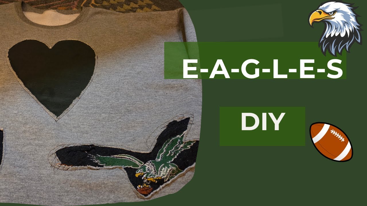 Eagles NFC East Champs! 🏈 Reverse Appliqué Sweatshirt Transformation