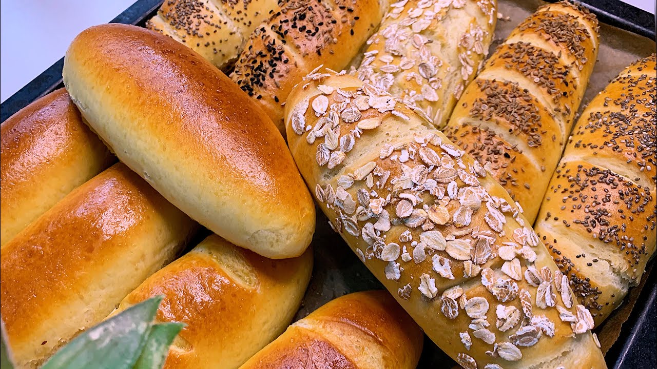 Petits pains très légers et moelleux pour les sandwiches خبز الساندويش خفيف وسهل التحضير بدون بيض