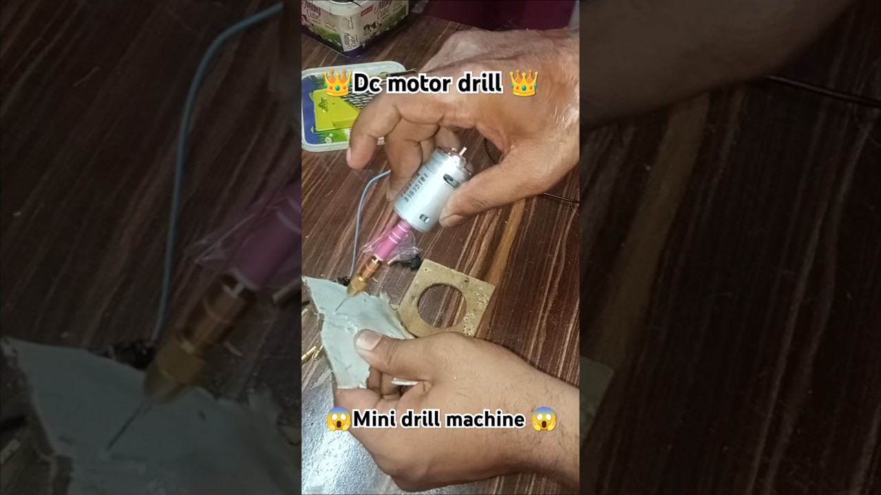 how to make mini drill machine with dc motor, 