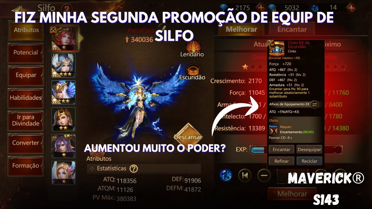 Segunda promoção do equipamento de silfo - Top 1 s143 - Wartune Ultra