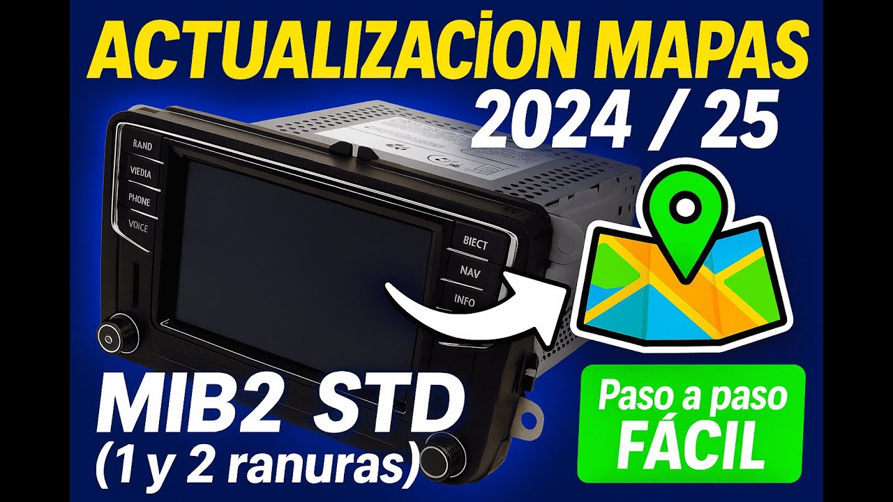 ACTUALIZACION MAPAS 2024 / 25 - MIB2 (1 y 2 ranuras) - Paso a paso FACIL. Map Update - Step by step