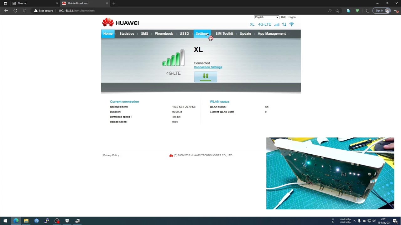 [ Tutorial ] Memperbaiki Modem Huawei B310 B310s-927 Hanya Lampu Power (Bootloop) - Restart Sendiri