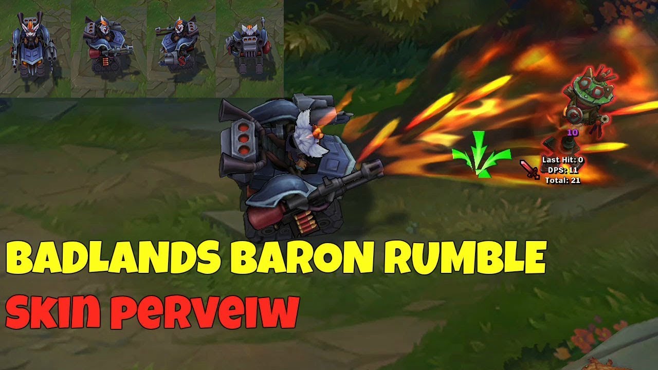 BADLANDS BARON RUMBLE League of LEgends New upcoming Rumble Skin 2018 spotlight | pre-release by LOL