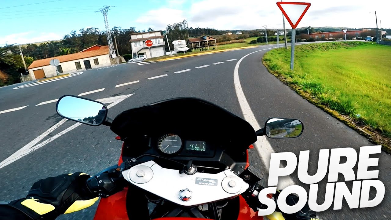 POV MOTORCYCLE CHILL DRIVING - ARROW EXHAUST SOUND - HYOSUNG GT250R