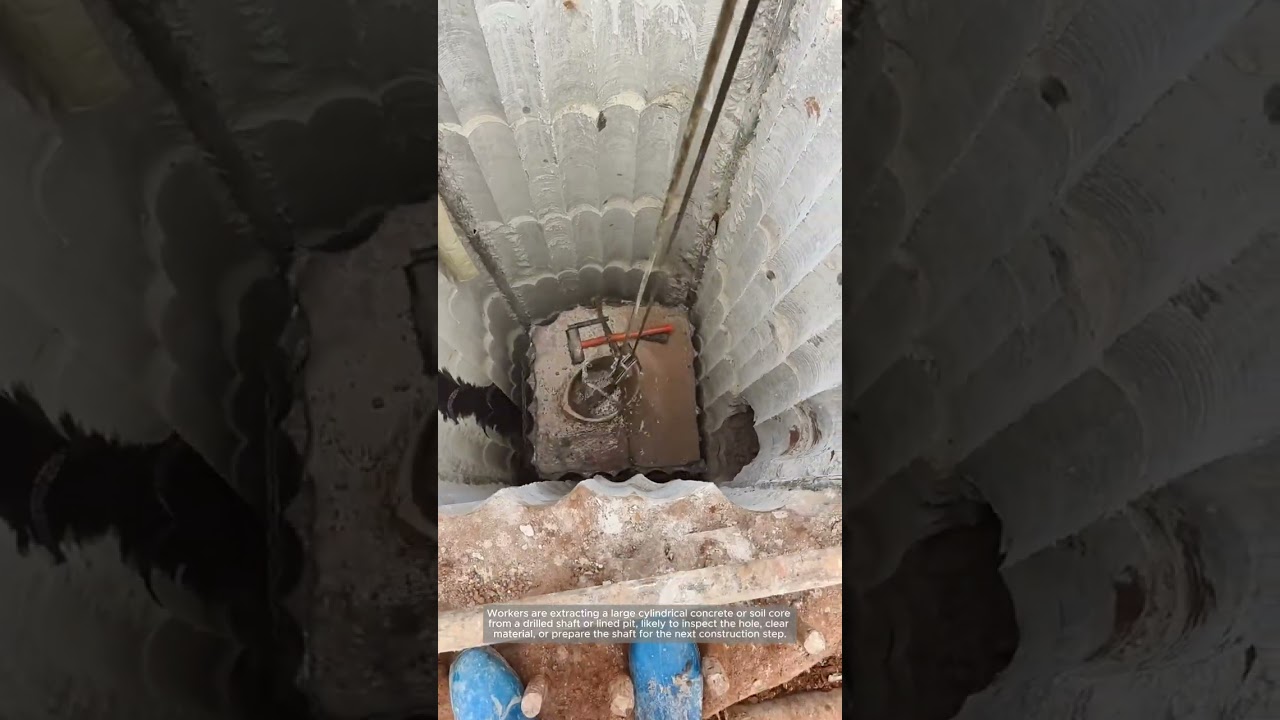 Extracting a Cylindrical Core from a Deep Shaft