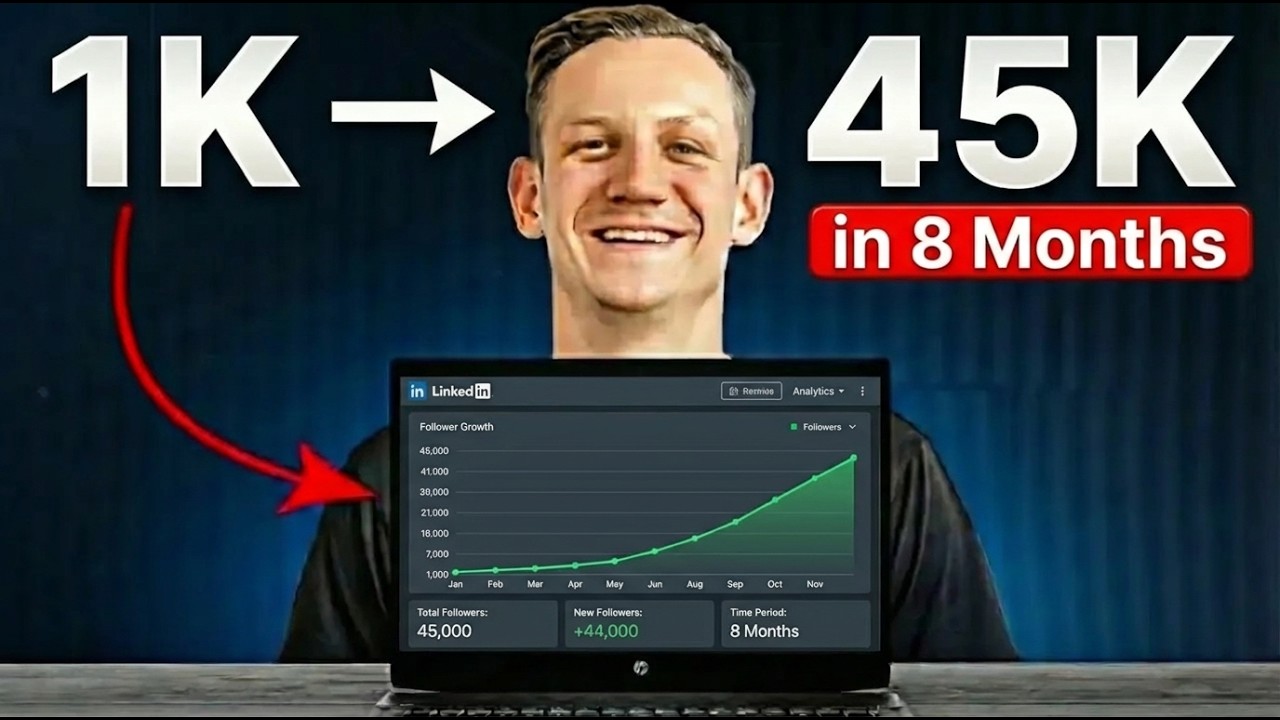 1k to 45k LinkedIn Followers in 8 Months (My 5,000,000 Impression Plan)