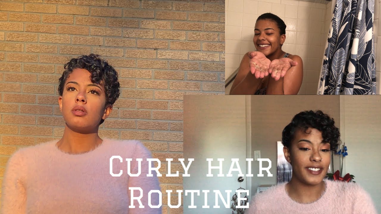 Curly Pixie Cut Hair Routine