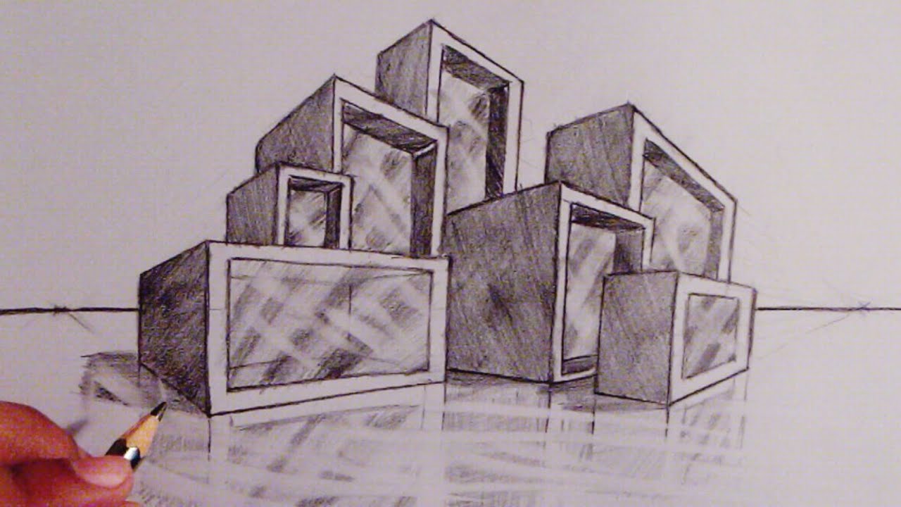 How To Draw Building Using 2 Point Perspective