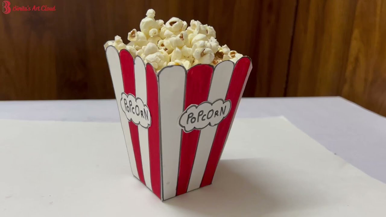 Popcorn Holder | Popcorn Box Making | DIY | Paper Craft | Tutorial