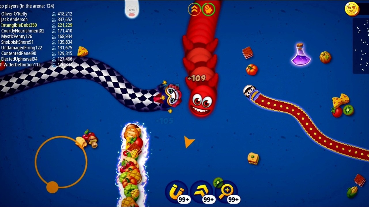 Worms Zone 🪱 gameplay level Mobile SNAKE #games