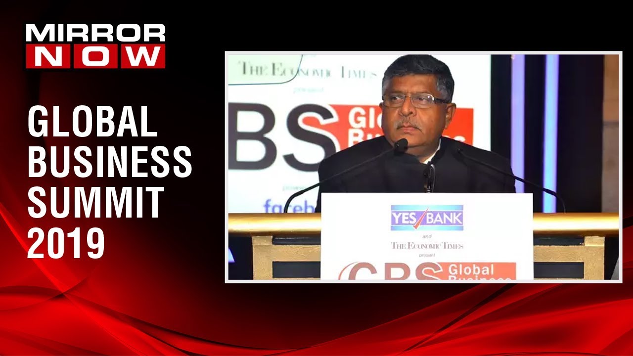 Union Law Minister Ravishankar Prasad speaks at the Global Business Summit 2019